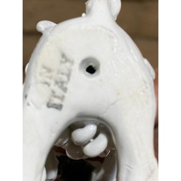 4 White Vintage Italian Spaghetti Cat Porcelain Musicians Violin Piano Saxophone - Picture 6 of 6